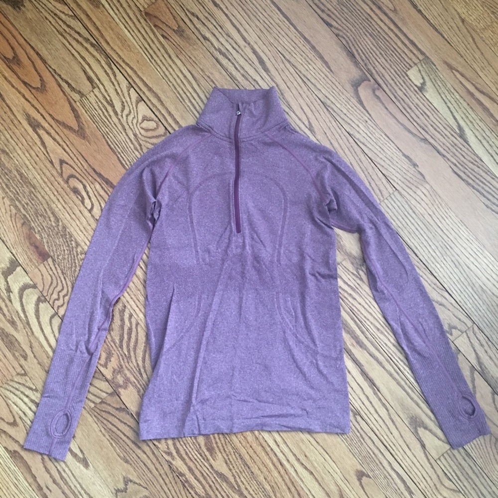 Lululemon 3/4 zip maroon pullover size 8
